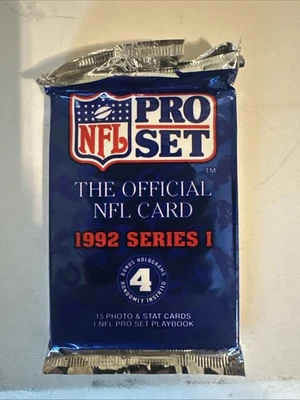 Juego profesional de fútbol americano serie 1 de la NFL de 1992 de colección sellado de fábrica nuevo 15 tarjetas por paquete Foto 1 de 2