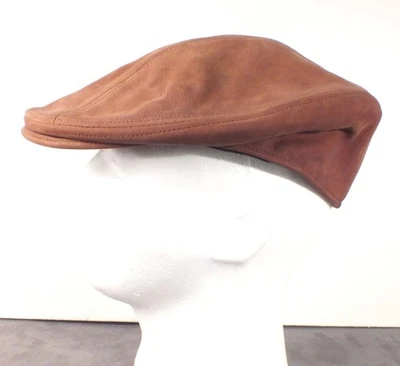 Gorra de periodista de cuero Stetson: sombrero vintage de EE. UU. Foto 1 de 4