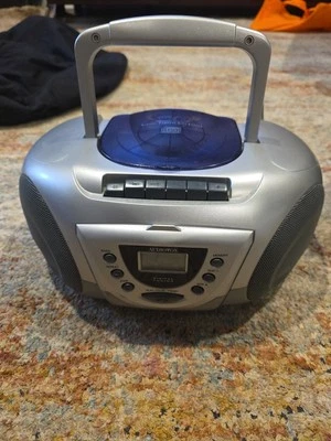 Antigo Audiovox Modelo CD1831 Rádio AM FM Portátil CD e Leitor de Cassete LEIA - Imagem 1 de 4