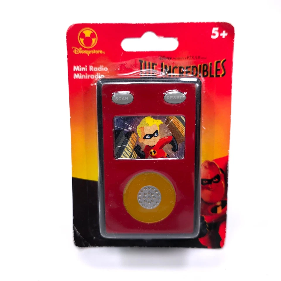 Mini radio sellada de The Incredibles exclusiva de Disney Store  Foto 1 de 3