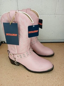 Durango Little Kids Youth Size 4D Pink Harness Studded Western Cowboy Boot - Picture 1 of 6