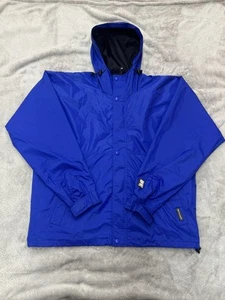 Helly Hansen Jacket Mens Large Blue Helly-Tech Packable Waterproof Hooded Coat - Picture 1 of 9