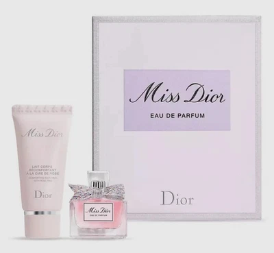 DIOR Miss Dior Travel 2 PC Gift Set EDP Eau de Parfum 5ml 0.17oz Body Milk 20ml - Image 1 of 4