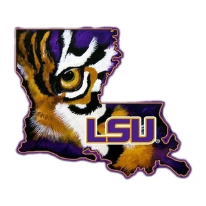LSU Tigers Sticker NCAA Football Die Cut Laminated - Picture 1 of 2