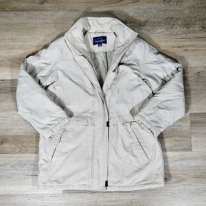 Chaqueta Parka De Colección Mackintosh Nueva Inglaterra Mujer Mediana Crema Abrigo de Invierno Años 80 - Imagen 1 de 9
