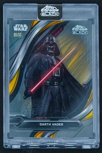 2024 Topps Chrome Black Star Wars Darth Vader Gold Refractor 06/50 Encased SP-20 - Picture 1 of 4