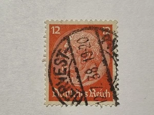 Briefmarke Deutsches Reich, 12 Pfennig, gestempelt - Bild 1 von 2