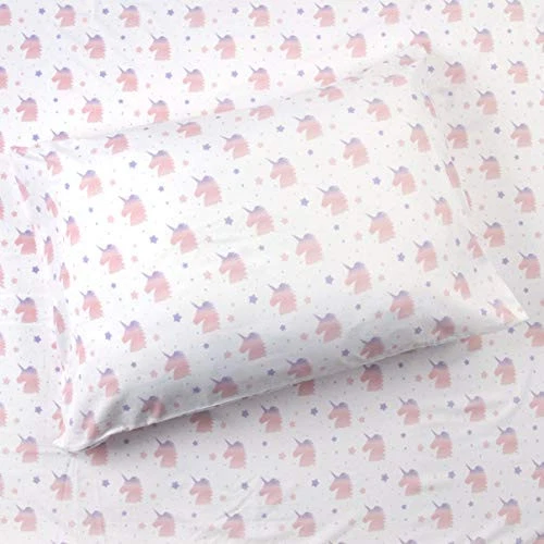 Juego de sábanas 3 piezas tamaño doble para niños, unicornio ombre  Foto 1 de 3