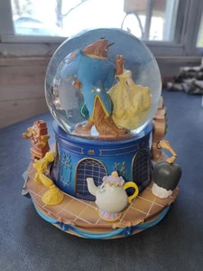Disney Beauty And The Beast Musical Glitter Globe With Rotating Characters - Picture 1 of 13