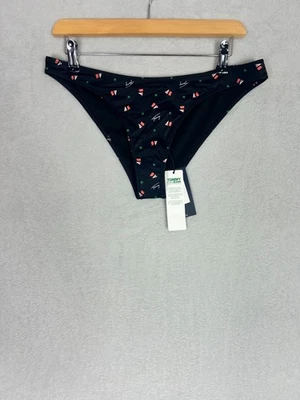 Tommy Hilfiger Jeans, Women's Navy Patterned Bikini Bottoms, Size L - New - Image 1 of 4