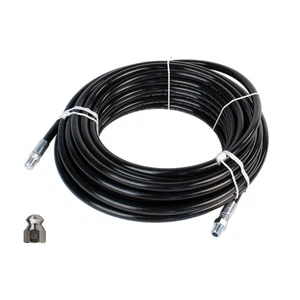 Schieffer 1/4" x 50' 4400 PSI Thermoplastic Sewer Jetter Hose & 4.5 Nozzle - Picture 1 of 6