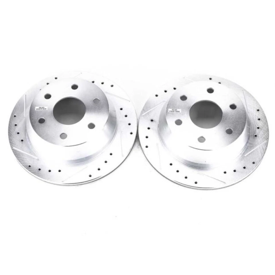 Rear Evolution Drilled & Slotted Rotors Pair for 03-05 Chevrolet Astro AR8641XPR - Imagem 1 de 3