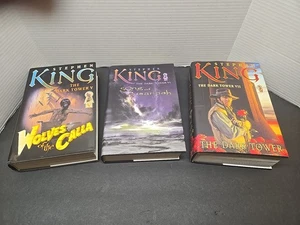 Stephen King 3 Novel Hardcover First Trade Editions The Dark Tower Series - Foto 1 di 11