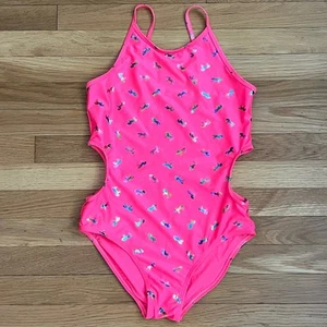 Children's Place Unicorn Print Cutout Swimsuit - Size XXL (16) - Picture 1 of 6