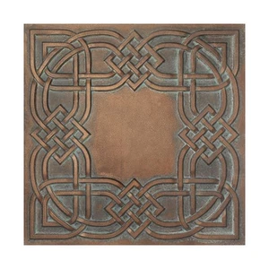 Faux tin Ceiling tiles vintage decor wall panels PL61 Weather copper 10pcs/lot - Picture 1 of 19