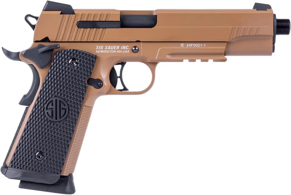 Sig Sauer 1911 Emperor Scorpion CO2 4.5mm Steel BB Semi-Auto Air Pistol FDE - Image 1 of 1