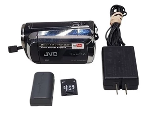 JVC GZ-MS120BU Everio Camcorder Black/Silver Bundle w/ 8GB SD Card TESTED WORKS - Picture 1 of 13