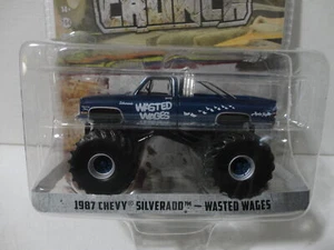 Greenlight 1987 Chevy Silverado camioneta azul '87 salarios desperdiciados Kings of Crunch S10 - Imagen 1 de 3