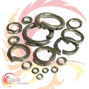 IMPERIAL UNC UNF BSW BSF BSCY SPRING WASHERS A2 STAINLESS STEEL LOCK COIL WASH - Picture 1 of 3