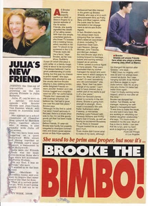 Brooke Shields interview - TV Week 14 September 1996 - 2 pages + Julia Roberts - Picture 1 of 1