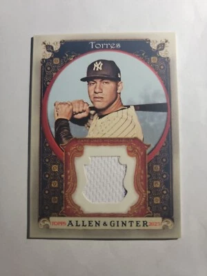 2023 Topps Allen & Ginter GLEYBER TORRES Relic Card #AGRB-GT YANKEES - Image 1 of 2