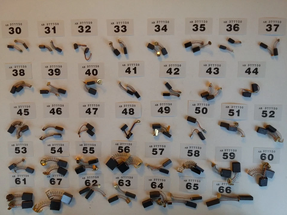 CARBON BRUSHES MOTOR TOOLS UK SELLER VAT INVOICE PER PAIR