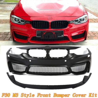 M3 (F80) Style Front Bumper +lip For BMW 3-Series F30 Sedan W/PDC 2012-2019 - Image 1 of 4