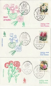 1982 FDC VENETIA 528-1-2-3/IT ITALIA SERIE FIORI D'ITALIA VIAGGIATE MF80870 - Picture 1 of 1