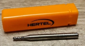 HERTEL 88247036 Carbide Ball Nose End Mill 1/16 x 1/8 x 3/16 x 1-1/2" 4FL - Picture 1 of 2