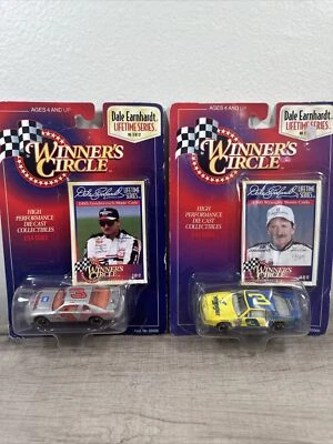Lote de 2 autos Nascar réplica fundidos a presión Winner's Circle Dale Earnhardt Sr Jr Stock Foto 1 de 4