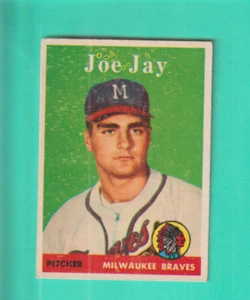1958 Topps # 472 Joe Jay Milwaukee Braves EX-ZUSTAND - Bild 1 von 2