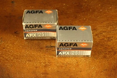 AGFA AGFAPAN APX 25 PROFESSIONAL FILM ASA 25 Very Slow-36 EXPOSURE Lot of 2 - Image 1 of 4