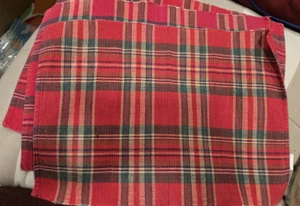 Lot Of 3 Red Plaid Cotton Weaved Placemats - Picture 1 of 6