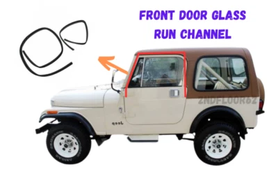 Jeep CJ7 CJ8 Weatherstrip puerta delantera ventana de vidrio canal de funcionamiento Foto 1 de 4