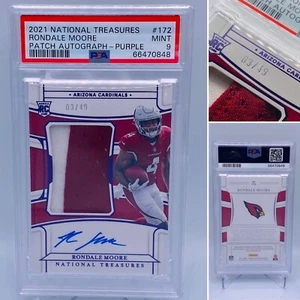Rondale Moore 2021 National Treasures 172 lila RC Aufnäher/49 PSA 9 - Bild 1 von 4