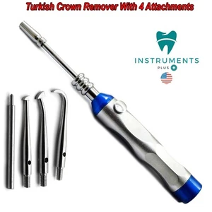 Automatic Crown Removal Gun Dentist Surgical Tool with 4 Attachments Dental CE - Picture 1 of 6