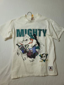 Camisa De Colección Años 90 Disney Mighty Ducks NHL Hockey Talla L Nuez moscada Doble Cara - Imagen 1 de 8