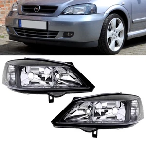 Opel Astra G Scheinwerfer SET RE+LI Klarglas Schwarz 97-04 H7/HB3 HELLA VERSION - Bild 1 von 7