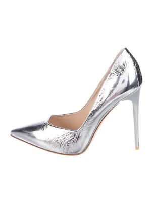 Zapatos de salón LORIBLU de cuero plateado talla 8 IT 38 buenos usados Foto 1 de 4