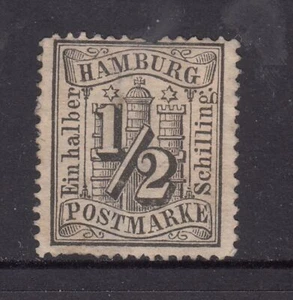 Hamburg - 1/2s Castle & Numeral (Perf. MLH) 1864 (CV $24) - Picture 1 of 1