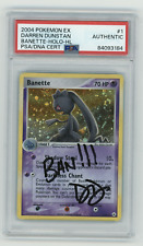 PSA Signed Darren Dunstan Pokémon Banette EX Hidden Legends 1/101 Holo Rare
