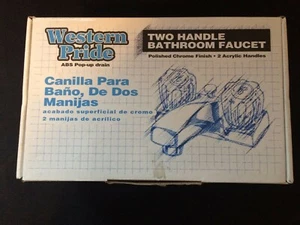 Western Pride Two Handle Chrome  Bathroom Vanity Faucet 4" On Center-New - Picture 1 of 3