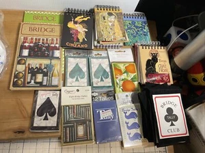 Vintage Lot  Bridge Tally Cards 1980s Scorepads Playing Cards - Picture 1 of 10