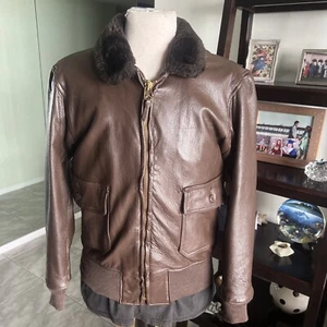 USN 1972 Vietnam Flyer's INTERMEDIATE TYPE G-1 BOMBER FLIGHT JACKET 42 Large ✅ - Picture 1 of 18