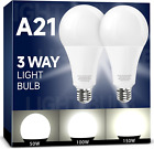 A21 3 Way LED Light Bulbs 50 100 150W Equivalent, Daylight 5000K, E26 