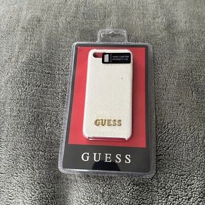 Luxury Guess iPhone 5/55 phone case. White with embossed Guess logo - Image 1 of 3