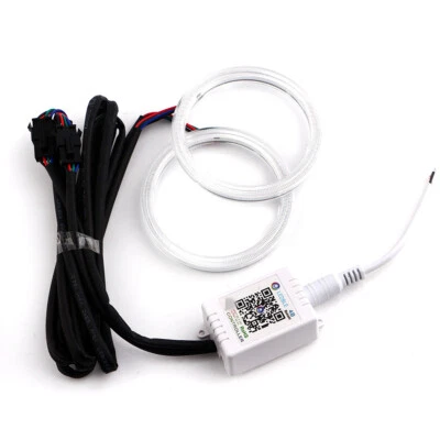 2PCS Car RGB 60MM LED Eyes Halo Rings Light Wireless APP Bluetooth Control - Imagem 1 de 4