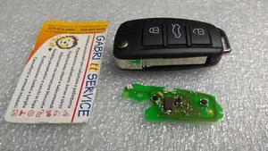 Audi A3 8P TT 8J 3 Button Flip Key Remote Fm 433,92 RADIOCOMANDO ORIGINALE - Picture 1 of 6