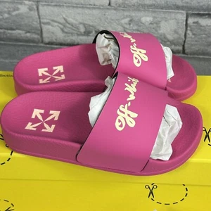 Off White Slides Kids Size 27 EUR (10kids) Pink With Box And Dust Bag - Picture 1 of 12
