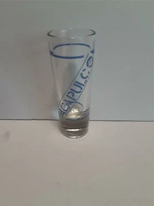 Acapulco Shot Glass Shotglass Mexico Souvenir Blue Design - Picture 1 of 1